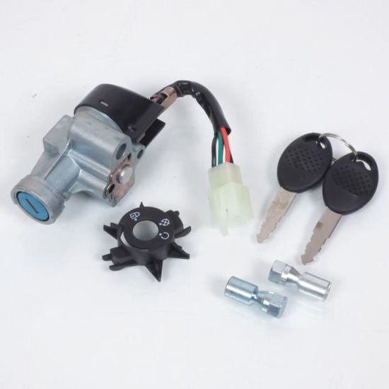 Contacteur à Clé Neiman Pour Scooter Peugeot 50 Ludix - Neuf Avec 2 Clés, Connecteur 5 Fils