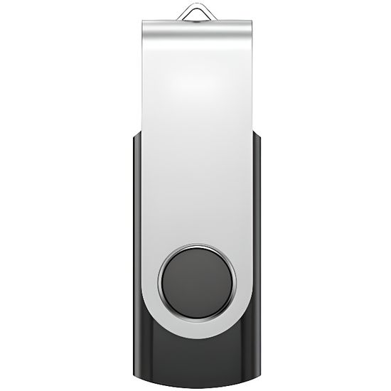 Clé USB 2.0 - NOIR - 128 Go - Stockage Rotation Disque Mémoire Stick