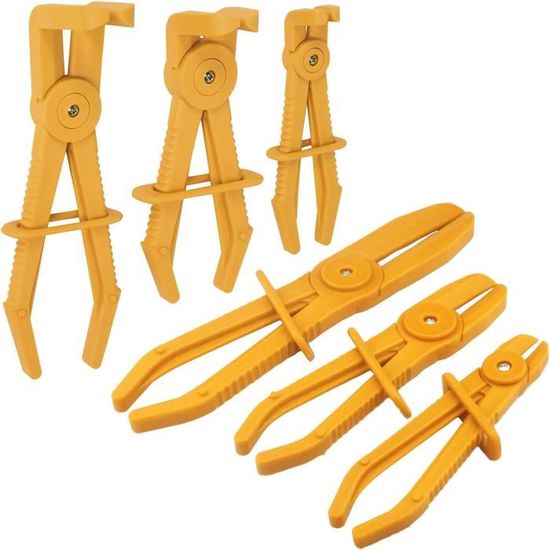 Lot De 6 Pinces De Serrage Kroftools - Droites Et Coudées - Pour Tuyaux - Neuf