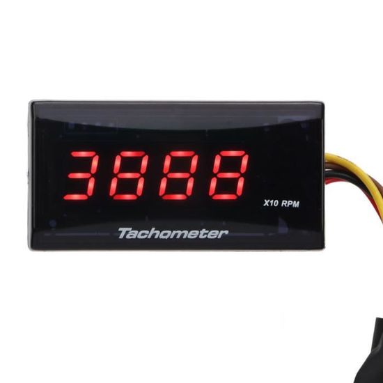 Tachymètre Moto Électronique 12V - Affichage LED 0-13000 Tr/min | Universel Pour Yamaha, Suzuki, Kawasaki