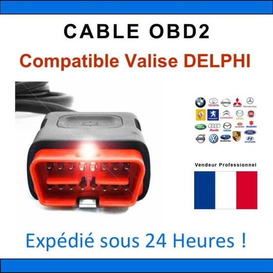 Câble de remplacement OBD2 - Compatible avec VALISE DELPHI / DS150 DS100
