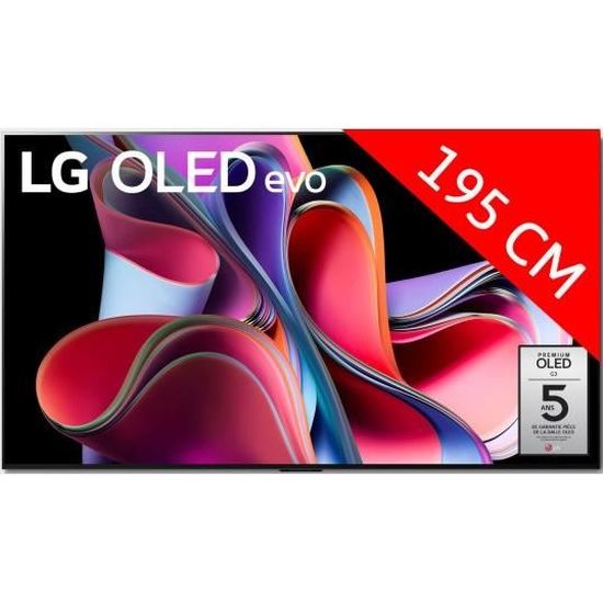 TV OLED LG - Modèle OLED77G3 - 195 cm - 4K UHD - HDR - Smart TV