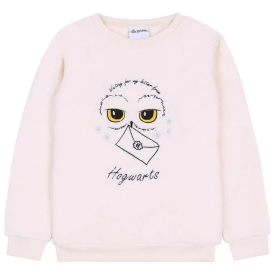 Sweat shirt polaire ecru pour filles Harry Potter ecru Cdiscount Pret a Porter