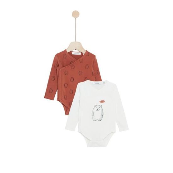 MARESE Milk Caramel lot de 2 Bodies pour b b 12 mois Coloris