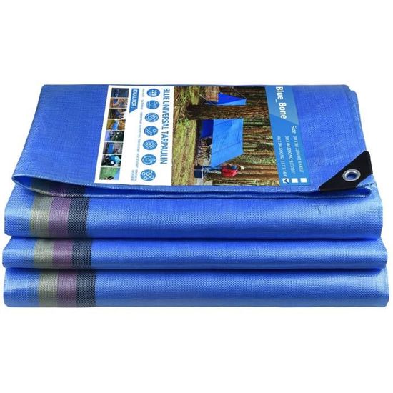 Bâche robuste - Épaisse, durable, imperméable avec œillets - pour maison, bateau, voiture et