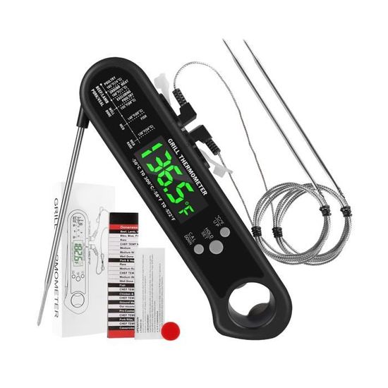 Thermomètre numérique à viande avec sonde, thermomètre alimentaire à