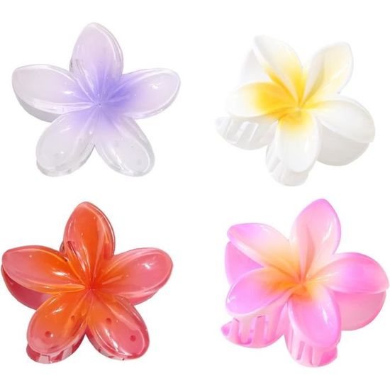 15 Pince Cheveux Fleur Hawaienne, Pince Fleur Cheveux Tahiti Pour