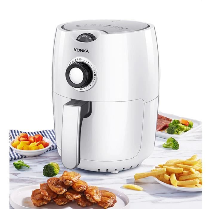 PourV 2.5L Friteuse Sans Huile Électrique à Air Intelligent Automatique Multifonction Four