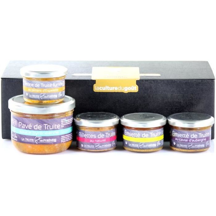 Panier Garni autour de la Truite des Pyrénées - 5 Produits dans un Coffret Cadeau - Origine France