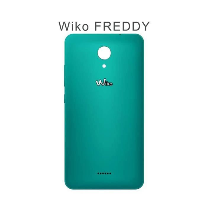 ORIGINAL Cache Batterie Coque Couvercle Arrière VERT/TURQUOISE avec LOGO pour Wiko FREDDY 4G