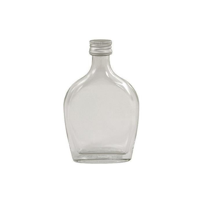 Mini Flasque en verre, contenance de 4 cl, par lot de 6 mini flasques.Comment faire de l'original avec un contenant vieux comme le