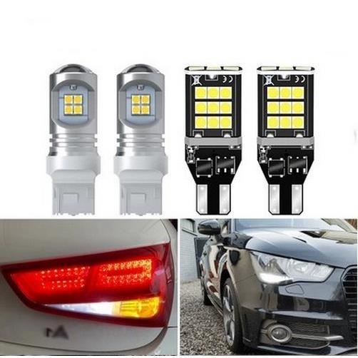 Pack ampoules led Audi A1 Feu de jour et de recul Canbus sans erreur Blanc