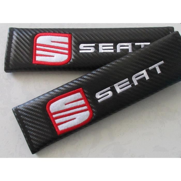2 x protege ceinture fourreaux SEAT look carbone deluxe