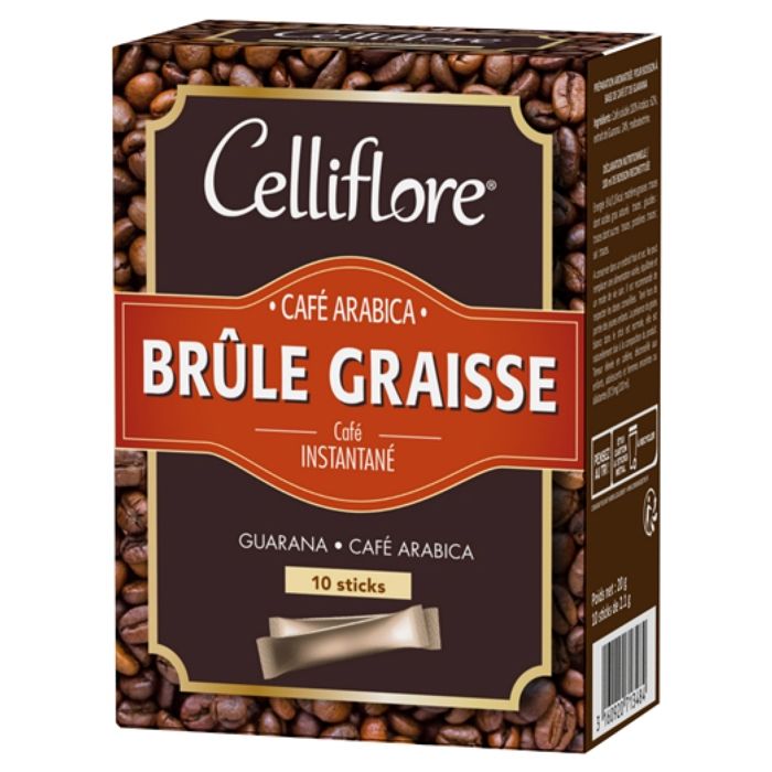 Celliflore Café Instantané Arabica Brûle Graisse 10 Sticks