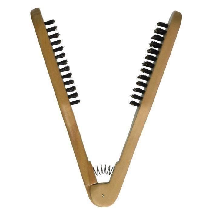 DIY Salon Coiffure Hair Straightener Anti-statique Double-Brosse Peigne Da01952