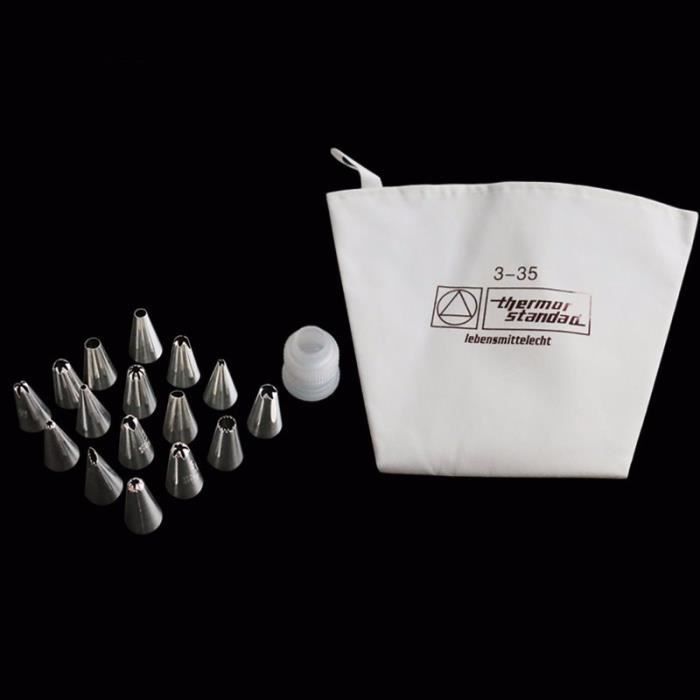 16 pièces-ensemble convertisseur gâteau décoration outils buse en acier inoxydable bricolage glaçage tuyauterie crème - Type 16PCS