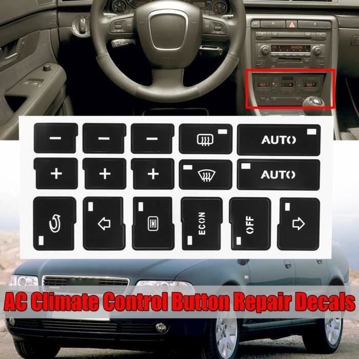 Voiture Climatisation AC Bouton Réparation Autocollants Pour Audi A4 B6 B7 2000 - 2004 L08238