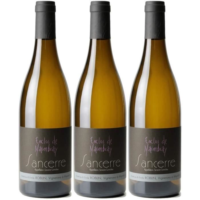 Sancerre Enclos de Maimbray Blanc 2018 - Domaine Matthias et Emile Roblin - Vin AOC Blanc du Val de Loire - Lot de 3x75cl - C&ea34