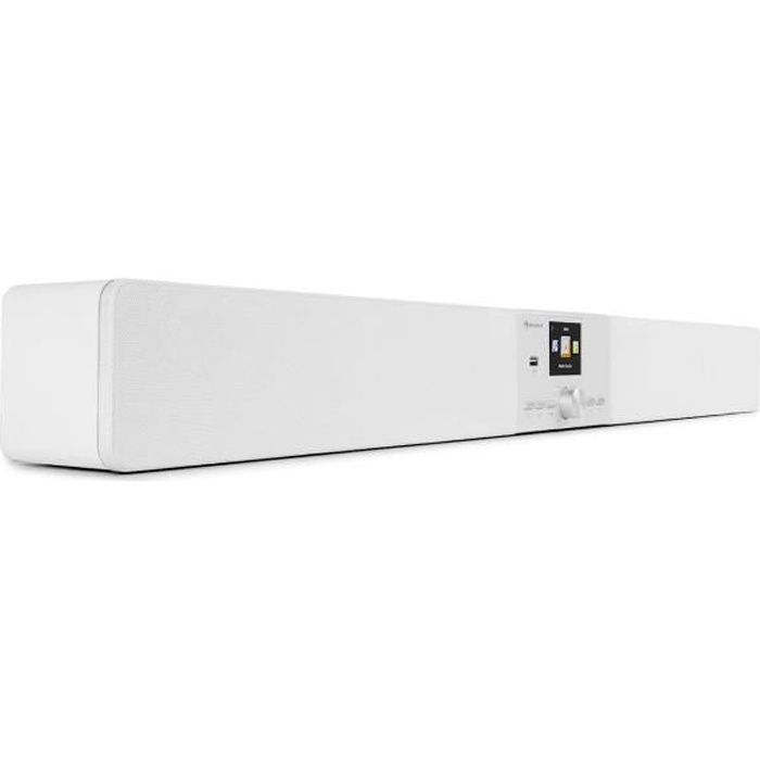 auna Areal Bar Connect - Barre de son Bluetooth avec radio Internet , tuner DAB+-FM , USB , AUX - Blanc