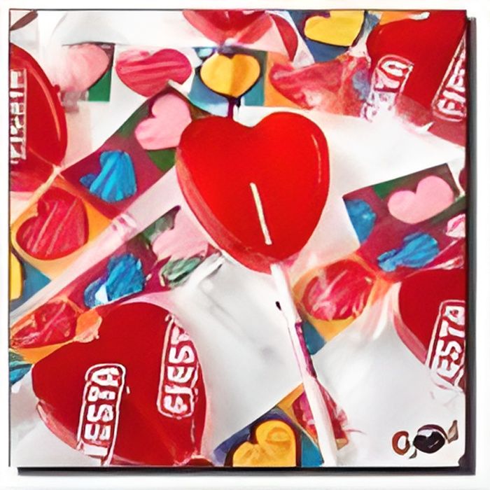 FIESTA Piruleta Coeur Cerise X 80