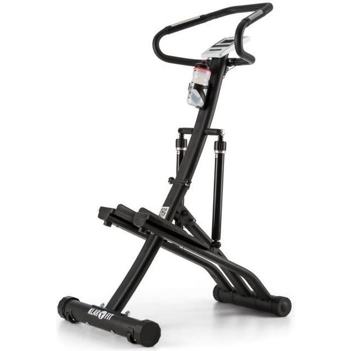 Klarfit Treppo Power Stepper Hometrainer Capteur de pulsation pliable - noir