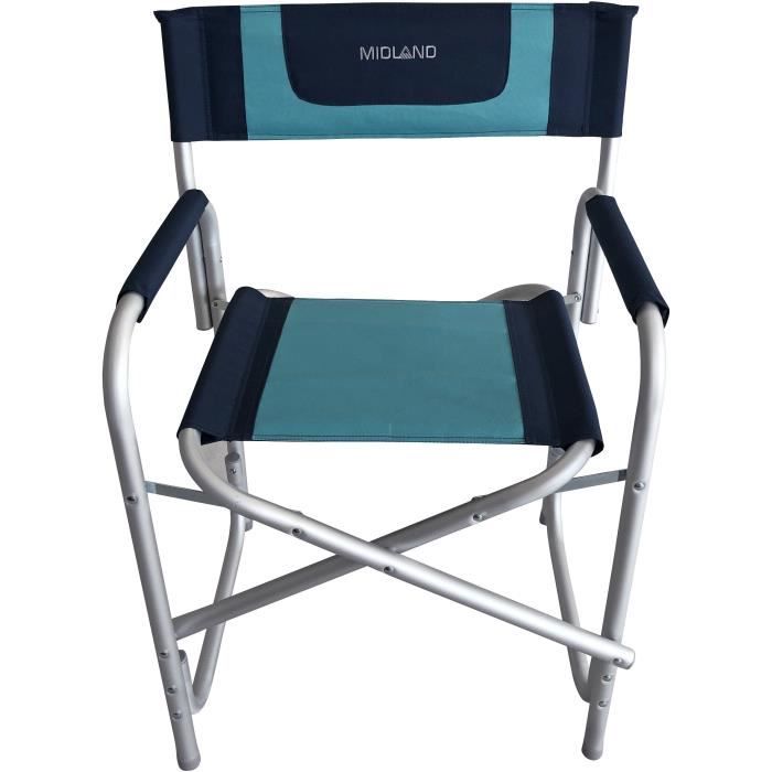 Midland Fauteuil Director Midland Bleu marine - Bleu turquoise