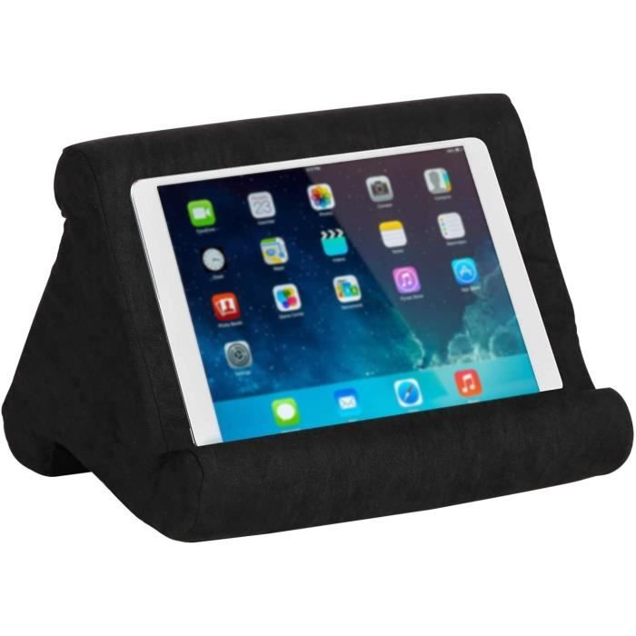 Coussin de Support Souple pour Tablette PC Smartphone Pad Pillow Support d'Oreiller pour lecteurs Universel Soft Lavable Noir