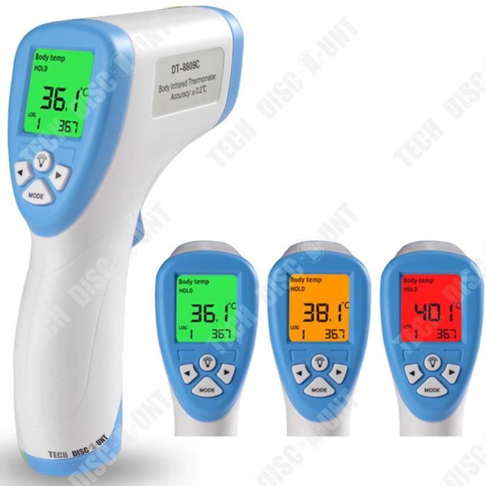 TD® Thermomètre frontal infrarouge Thermomètre corps humain Thermomètre sans contact Accueil Pistolet de température anglais complet