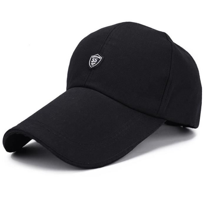 VOLIBEAR®Casquettes Casquette De Golf Longues Visiere Pour L'été Unisexe Chapeau Mode Toile hat Casquette de baseball 1PCS(Noir)