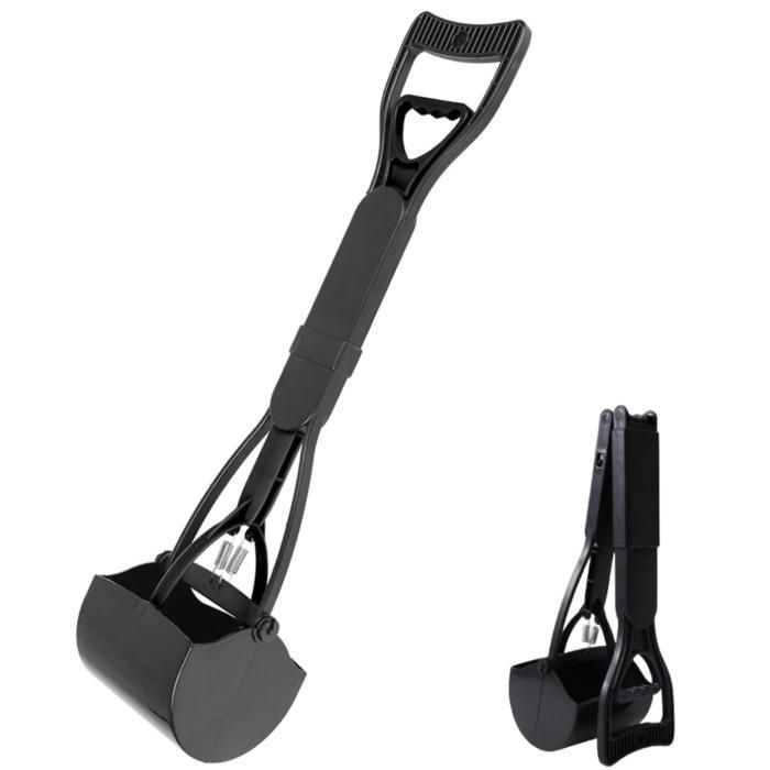 Meilleurs prix pour Ramasse Crotte 80CM Pelle a Crotte Pour Chien Pliable -Noir