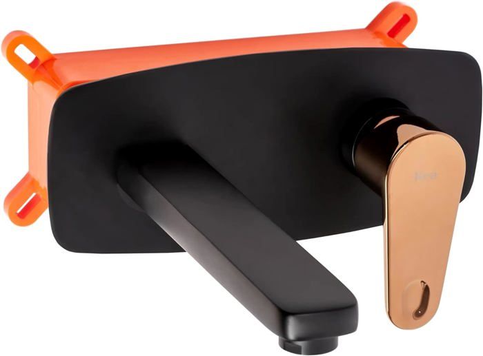 Rea ROBINET DE LAVABO ENCASTRÉ Lungo Gold Mat BOX Mitigeur Salle De