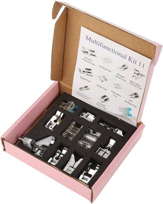 Kit de Pied-de-biche pour Machine à Coudre, Accessoires Domestiques pour Brother Babylock,Singer,Janome,Elna,Toyota  15