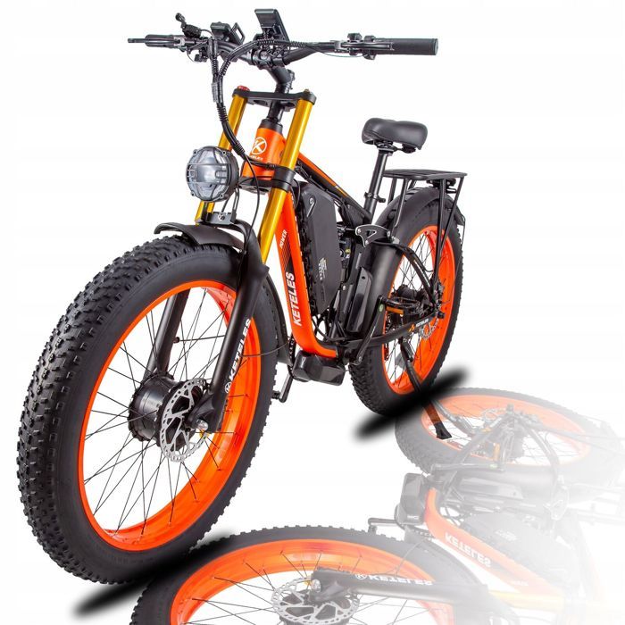 Vélo électrique KETELES Double moteur 1000W*2 - Double batterie 48V 23Ah avec pneus 26\