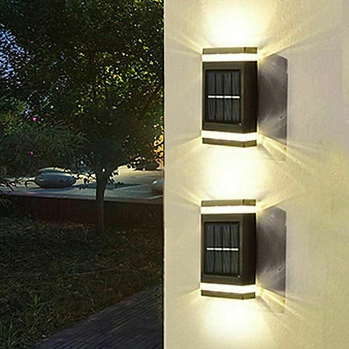 Applique murale - LARGEIGHT - Solaire LED - Étanche IP65 - Paquet de 2 - Couleurs multiples