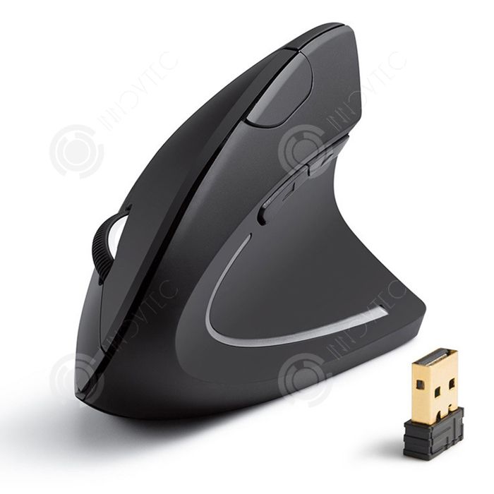 INN Souris ergonomique sans fil 2.4g optique souris verticale pour droitier silencieuse avce 6 boutons pour PC ordinateur portable