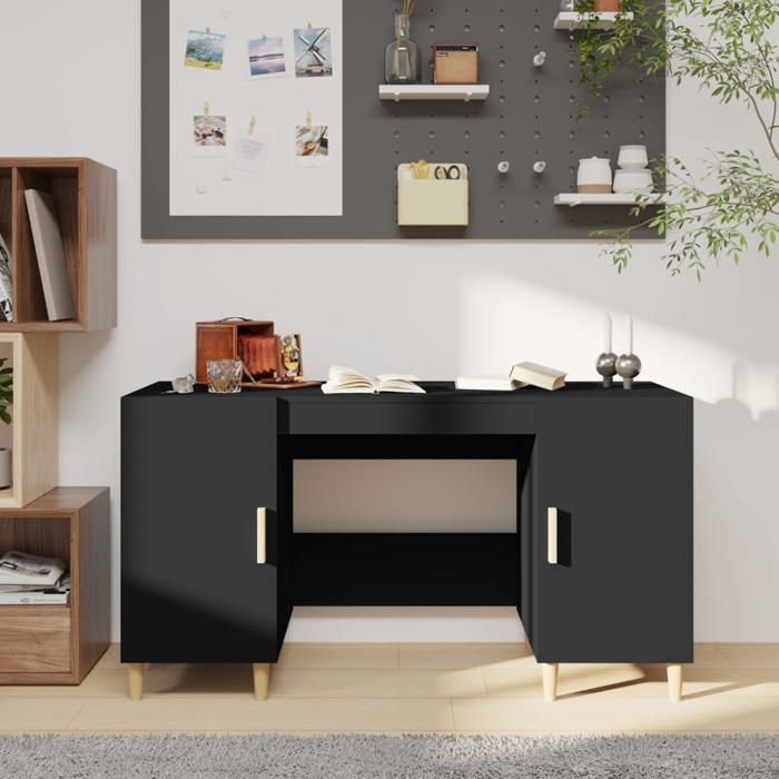 Vicco Bureau informatique Bureau Table de travail Edwin blanc Tablettes