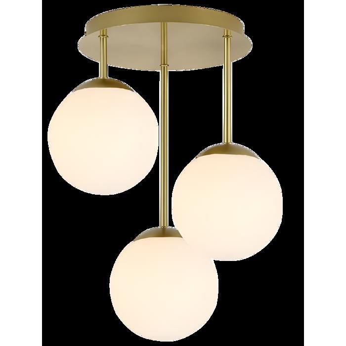 Lampe Suspendue De Plafond Toolight App1817-3Cpr Lampe Pendante Au Plafond Or Blanc 25X25X45Cm