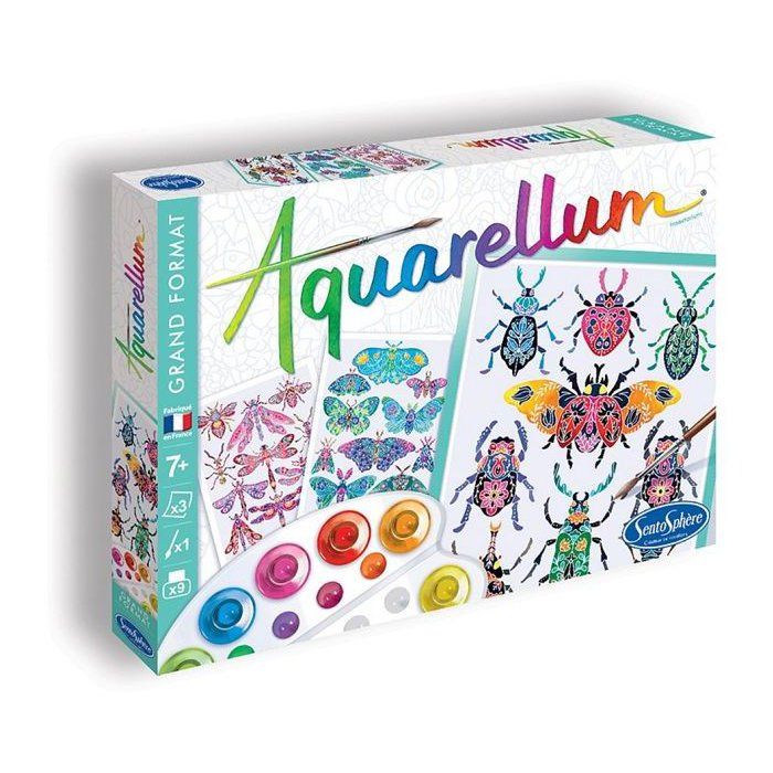 Peinture Enfant SentoSphère Aquarellum 9 Couleurs – Insectarium