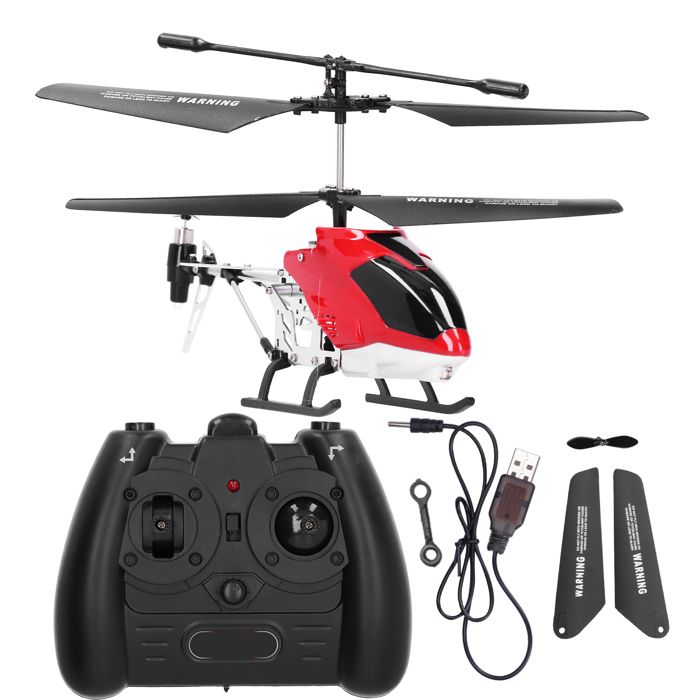 VEVOR Hélicoptère RC 3,5 Canaux 2,4 GHz – Vol Stationnaire, Décollage/atterrissage 1 Touche – LED – Dès 8 Ans