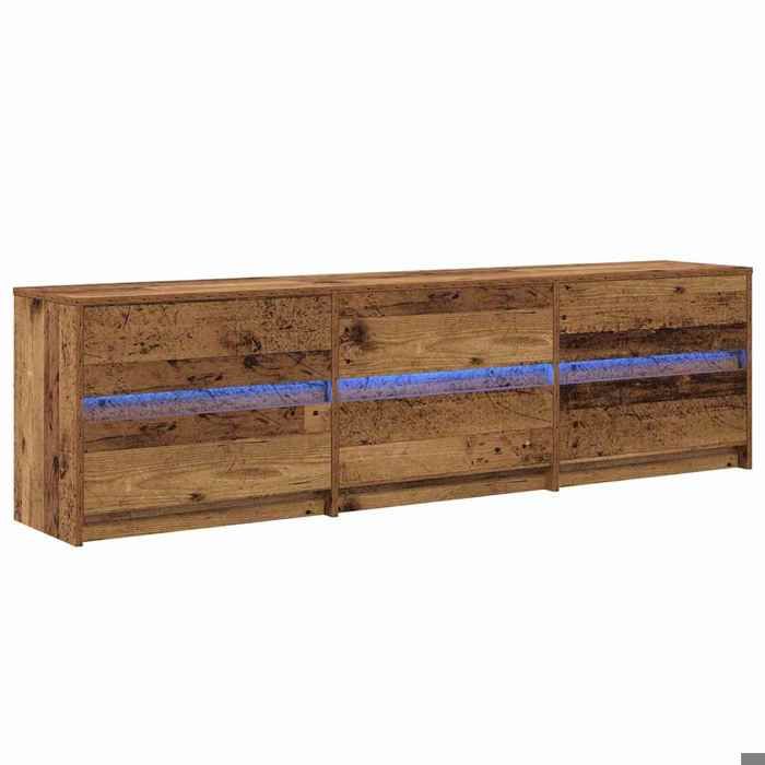 “RabaisMeuble TV/Armoire salon - Banc TV - KENNETH - avec tiroir Marron 180 x 34 x 50 cm Bois dingénierie Août159011