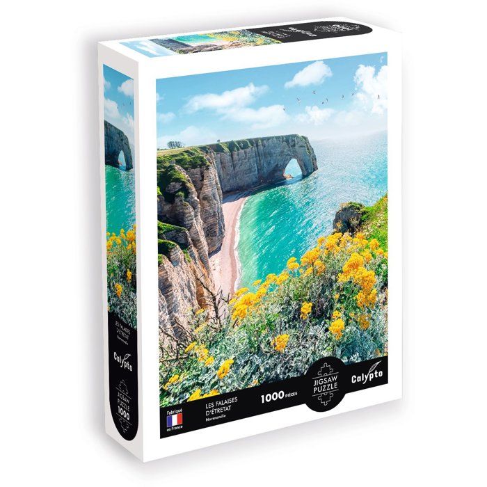 Puzzle - SENTOSPHERE - Calypto - 1000 pièces - Les Falaises dEtretat - Normandie - Toucher soyeux - Dès 9 ans Puzzle - SENTOSPHERE - Calypto - 1000 pièces - Les Falaises dEtretat - Normandie - Toucher soyeux - Dès 9 ans