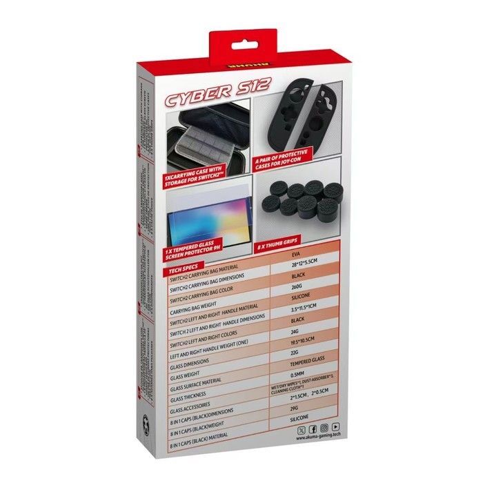 Starter Pack AKUMA Housse Rigide Cyber S12 Mixte Nintendo Switch - vue 3