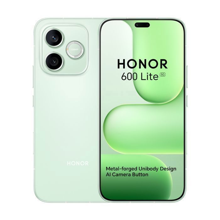 Smartphone 5G HONOR 600 Lite 8Go RAM Bouton de lappareil photo IA et 108 MP 6520 mAh EU version - vue 1