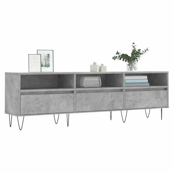 En PromotionMeuble TV CHIC - CLOUD - Meuble Télé Bas - CABINET/BANC TV - gris béton 150x30x445 cm - Bois dingénierie 2023550
