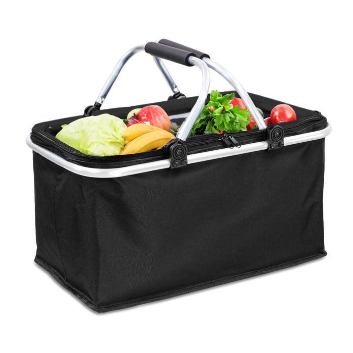 Lot De 2 Paniers Pliables SPORWAY - 30x20x15cm - Parfaits Pour Courses, Pique-nique Et Rangement