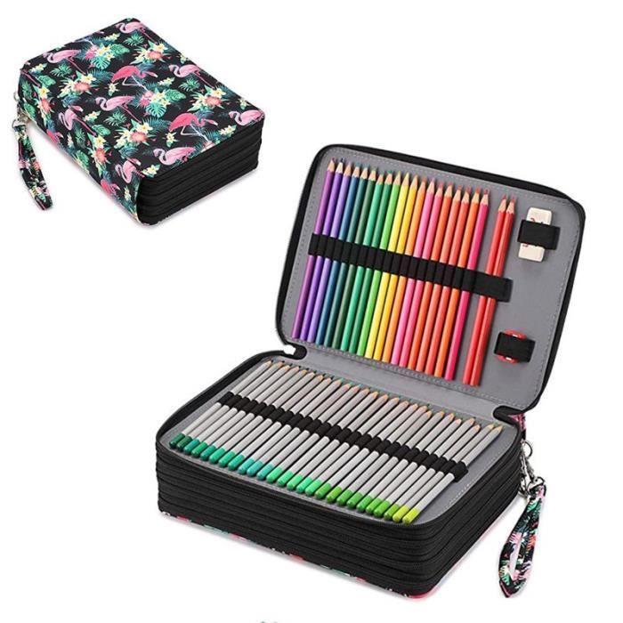 Trousse en tissu à colorier + 24 feutres et crayons