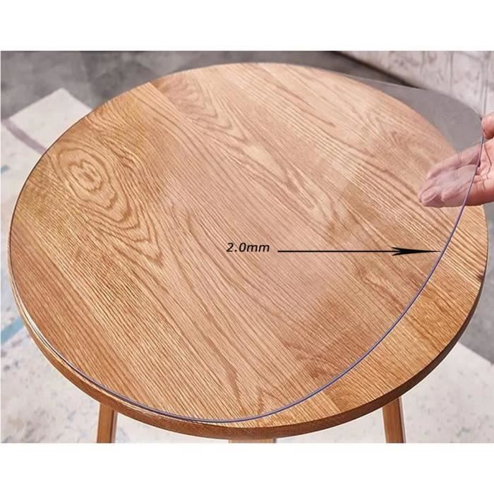 Soleil d'ocre Protège table PVC, sous nappe ronde diamètre 140 cm