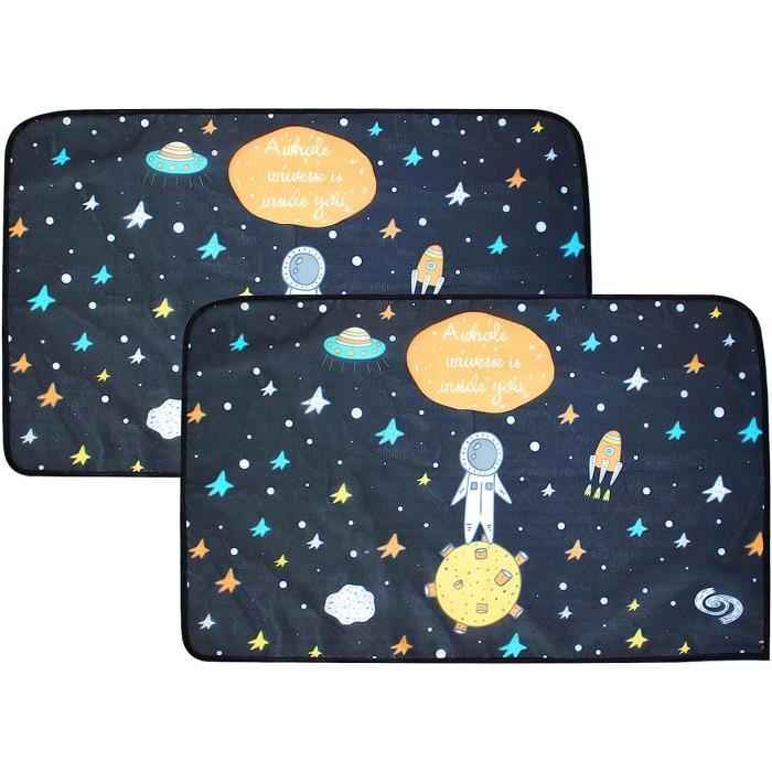 2 Pièces Pare-Soleil Voiture Bébé 45x30cm Avec Ventouses - Protection UV Motifs Animaux