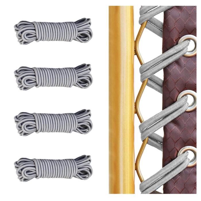 Corde de remplacement - Non spécifié - 4 pièces - Gris - Pour chaise longue et fauteuil inclinable - Extérieur