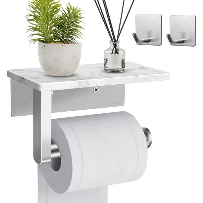 Porte Papier Toilette avec étagère, Porte Rouleau de Papier